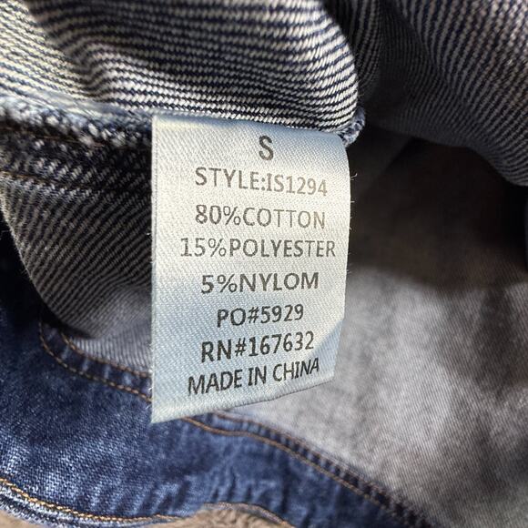 Altar'd State S Womens Denim Mini Skirt Blue Jean A-Line Cotton Flare NWT - Picture 9 of 9